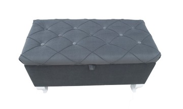 Стеганый пуф-скамья с сундуком Sofia