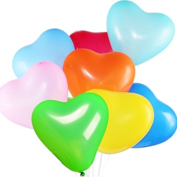 НАБОР ШАРОВ В ФОРМЕ СЕРДЦА РАЗНОЦВЕТНЫЕ ШАРЫ СЕРДЦЕ 30шт. ШАР ЛЮБВИ