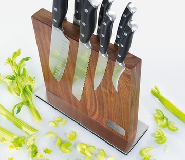 Блок ZassenHaus, магнитная подставка для ножей, орех