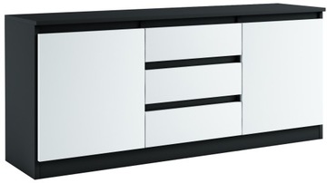 019-052 KOMODA B2d3s/110cm - CZARNO / BIAŁY