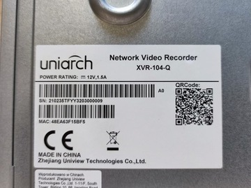 Регистратор UNIARCH XVR-104-Q Отличная аппаратура!