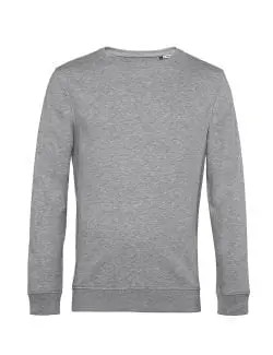 B&C Eko Bluza męska Crew Neck heather grey melange XS