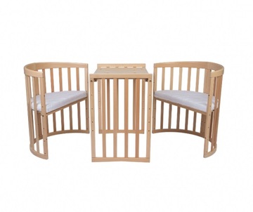 Кровать Waldin Oval 7-в-1 с матрасом из бука