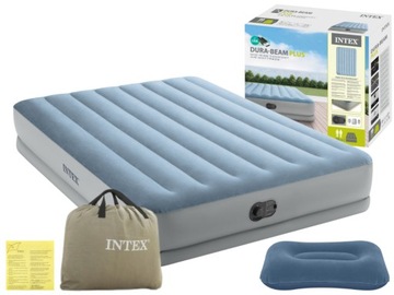 Materac Dmuchany Dwuosobowy Łóżko do Spania z Pompką USB Intex 64159 NEW