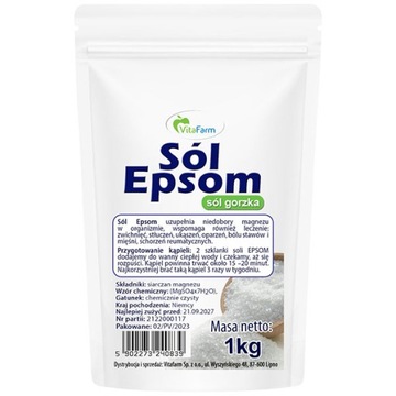 SÓL GORZKA EPSOM SIARCZAN MAGNEZU 1kg