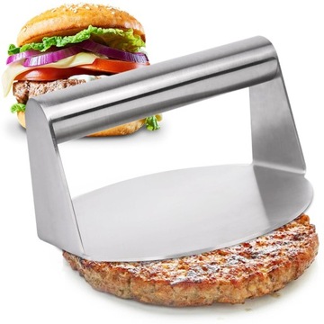 STALOWA PRASKA DO BURGERÓW KOTLETÓW MIĘSA 14CM