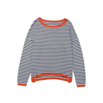 Autumn Winter Casual Vintage Sweaters Female Strip