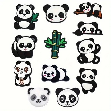 Булавки для обуви CUTE PANDAS CHARMS PANDA 12 ШТ.