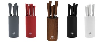 НАБОР КУХОННЫХ НОЖЕЙ В БЛОКЕ, 5 ШТ, НАБОР ТРУБ