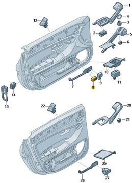 КНОПКА ЗАПРАВКИ ТОПЛИВА В БАГАЖНИКЕ AUDI A8 D3