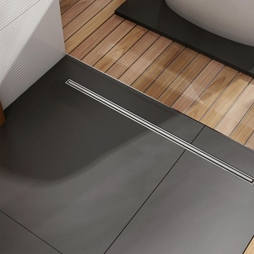 ODPŁYW LINIOWY CHROM 90 CM OBROTOWY DO PRYSZNICA ECO360 SLIM CALANI