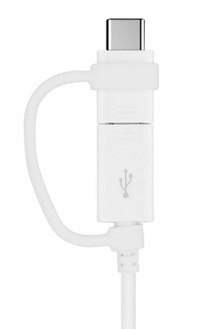 Кабель Samsung 2в1 USB — microUSB — USB-C 1,5 м белый