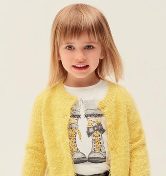 Sweter dla dziewczynki iDO, cytrynowy
