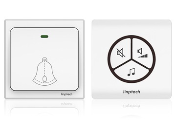 БЕСПРОВОДНОЙ НАРУЖНЫЙ ДВЕРНОЙ ЗВОНОК БЕЗ АККУМУЛЯТОРА LINBELL G1 ВОДОНЕПРОНИЦАЕМЫЙ IPX7