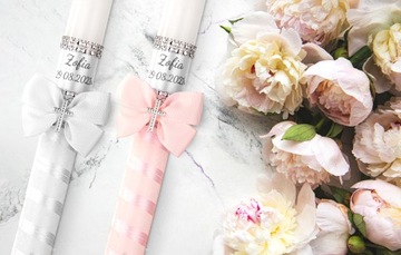 КРЕЩЕНСКАЯ СВЕЧА + ЦВЕТА КРЕЩЕННАЯ КЕПОЧКА