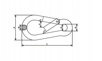 КАРАБИН С ЗАЩИТОЙ 5х50 5ММ СЕРТИФИКАТ