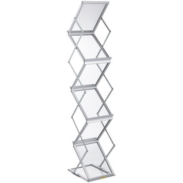 VEVOR Składany Stojak Na Ulotki Aluminiowy Sk