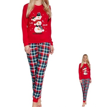 PIŻAMA DZIECIĘCA CORNETTE 592 snowman 146/152 Czerwony