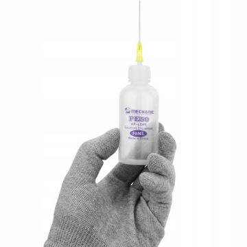 5x БУТЫЛКИ ДЛЯ УТИЛИЗАЦИИ ЖИДКОСТЕЙ ХИМИЯ ЭЛЕКТРОНИКИ HP-LDPE PE50 50 мл + 5x ИГЛЫ