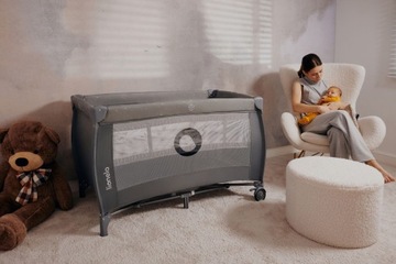 ДВУХЯРОВАЯ кроватка, манеж Lionelo Stefi