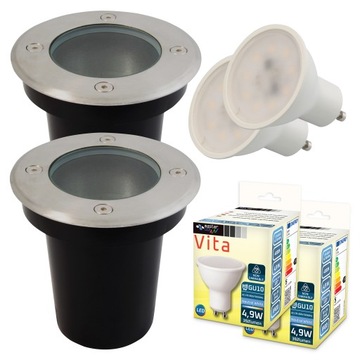 2x Oprawa lampa najazdowa gruntowa LED GU10 IP67