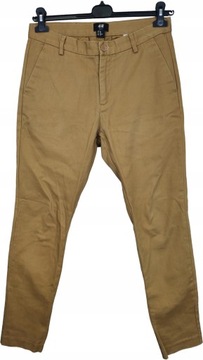 H&M Jeansowe MUSZTARDOWE SPODNIE CHINO rozm 48