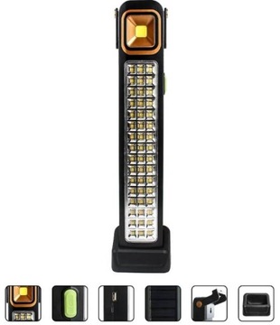 СОЛНЕЧНАЯ ЛАМПА USB ДЛЯ ДОМАШНЕГО КЕМПИНГА АВТОМОБИЛЯ 48 LED COB