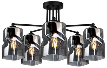 SZKLANA LAMPA SUFITOWA ŻYRANDOL PLAFON EDISON LED