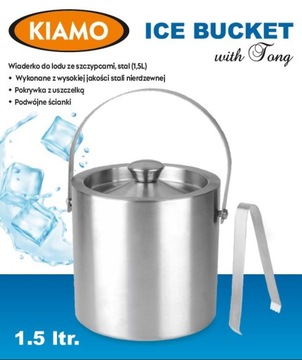 Ведро для льда + щипцы 1,5л.