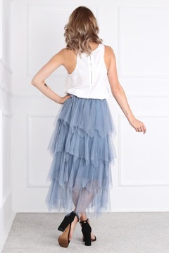 ЖЕНСКАЯ ЮБКА ДЛИННАЯ ЖЕНСТВЕННАЯ ЛЕТНЯЯ ЭЛЕГАНТНАЯ ЮБКА ИЗ ТЮЛЯ ЦВЕТА 1929