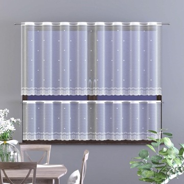 Firana wzór 628d124 rozm. 400x40cm (z obszyciem)
