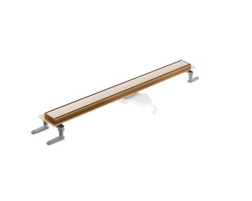 EXCELLENT STILIO ODPŁYW LINIOWY 80 CM Z RUSZTEM STALOWYM MIEDŹ SZCZOTKOWANA