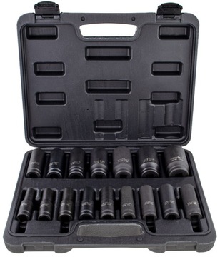 ZESTAW NASADEK UDAROWYCH 10-32 MM NASADKI UDAROWE 1/2 UDAR 16 EL WALIZKA