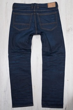 RIVER ISLAND STRAIGHT JEANSY spodnie męskie czarne PREMIUM 32/30 pas 82