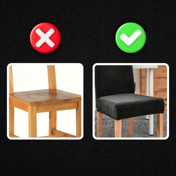 POKROWIEC NA KRZESŁO WELUROWY UNIWERSALNY ELASTYCZNY MOCNY GRUBY CZARNY