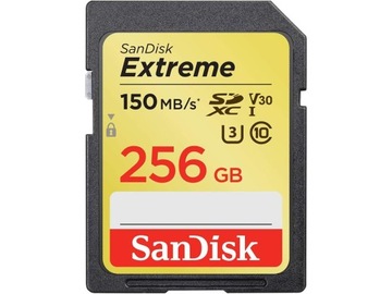 Karta pamięci SanDisk Extreme 256GB V30 U3 SDXC