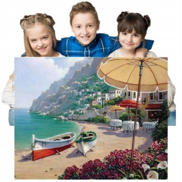 Dětská Omalovánka podle čísel velký obrázek 40x50 cm Kreativní Set