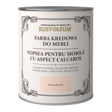 FARBA KREDOWA DO MEBLI MATOWA RUSTOLEUM BEŻOWY 0,75 RUSTYKALNY BEŻ OUTLET