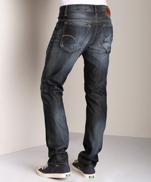 J711 MĘSKIE SPODNIE JEANSOWE JEANSY G-STAR 3301 SLIM 28/34