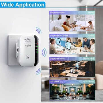 Усилитель сигнала Wi-Fi 300 Мбит/с 2,4 ГГц Порт WPS LAN