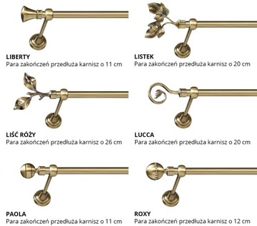 Карниз для штор 100 см 16 мм одинарный без лягушек, золотой