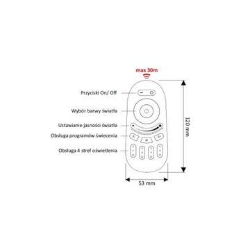 RGB + RGBW RF 4-зонный светодиодный пульт дистанционного управления