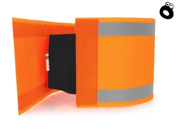 Светоотражающий браслет 10 см с собственной надписью ЛОГОТИП.