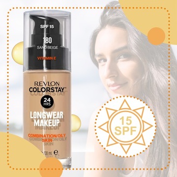 Тональный крем для лица Revlon Colorstay Comb/Oil 180 Sand Beige для жирной кожи