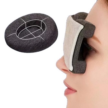 Opaska na oczy do spania 3D PREMIUM ZACIEMNIAJĄCA ergonomiczna maska szara