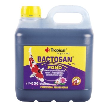 Tropical Bactosan Pond 2L klaruje wodę w oczku preparat klarujący wodę