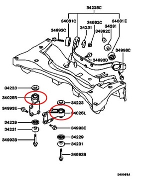 MITSUBISHI OUTLANDER 03-06 SILENTBLOK DRŽÁK NÁPRAVA