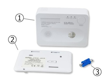 Детектор угарного газа Zamel CTW-07 с батарейным питанием