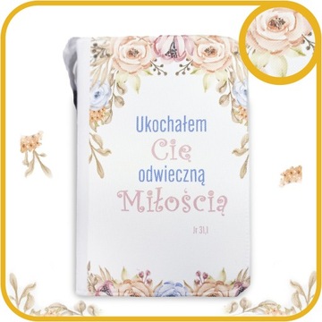Okładka wodoodporna na Biblię z gołębiem Edycja św.Pawła mała 15,5cmx10,5cm
