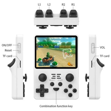 Портативная игровая консоль R36S в стиле ретро, ​​экран IPS 3,5 дюйма, R36S 64 ГБ